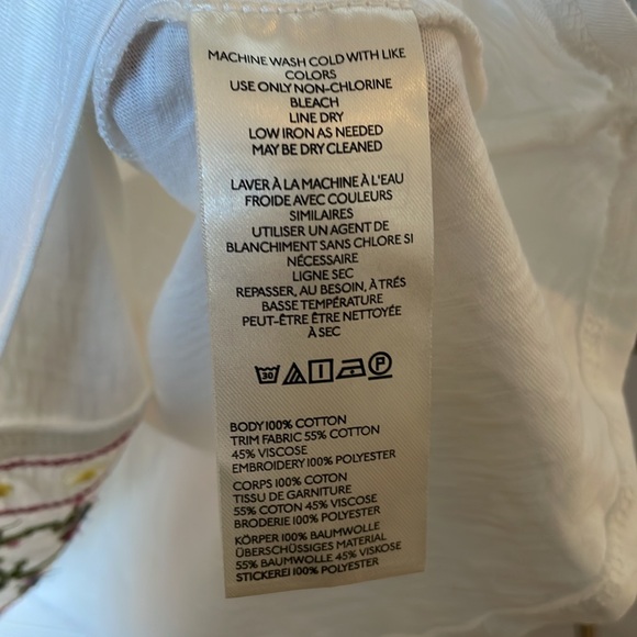 Anthropologie floral embroidered collared tee - Picture 5 of 8